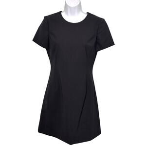 Theory Jatinn Short Sleeve Black Wool Sheath Dress 2